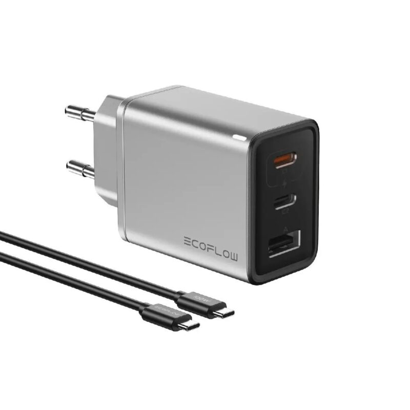 Зарядное устройство ECOFLOW RAPID GaN 65 Вт с кабелем 100 Вт